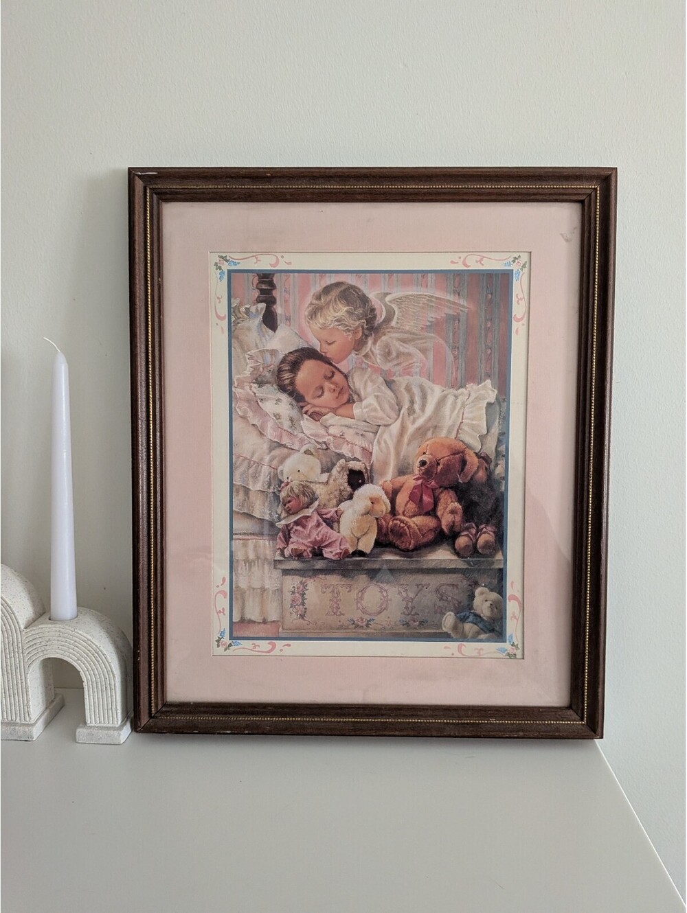 Home Interior Guardian Angel Sleeping Cottage Core Whimsical Coquette Vintage